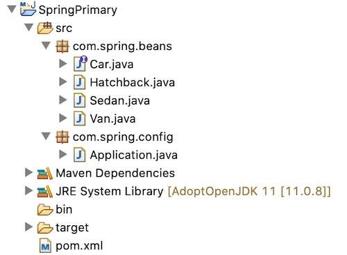 @Primary Annotation in Spring with Example