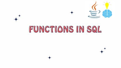 Functions in SQL