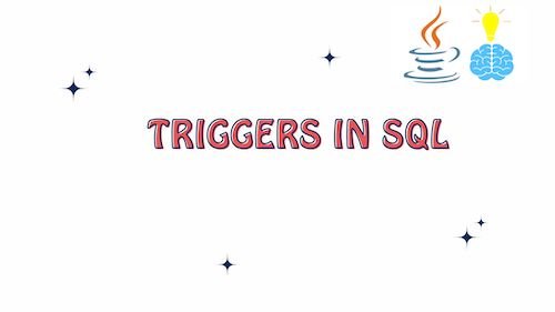 Triggers in SQL