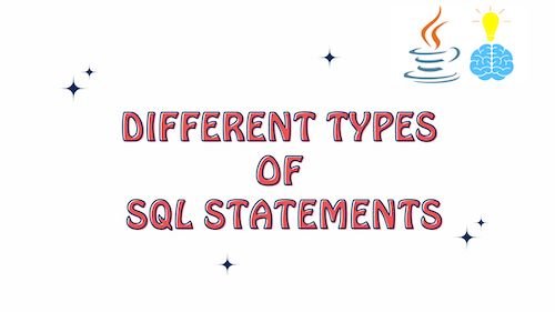 Different Types of SQL Statements