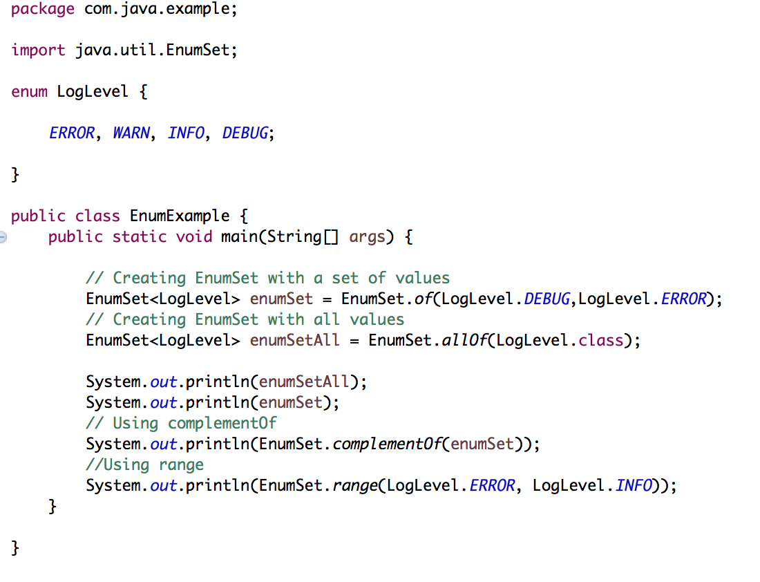 More on Enums - Javagyansite