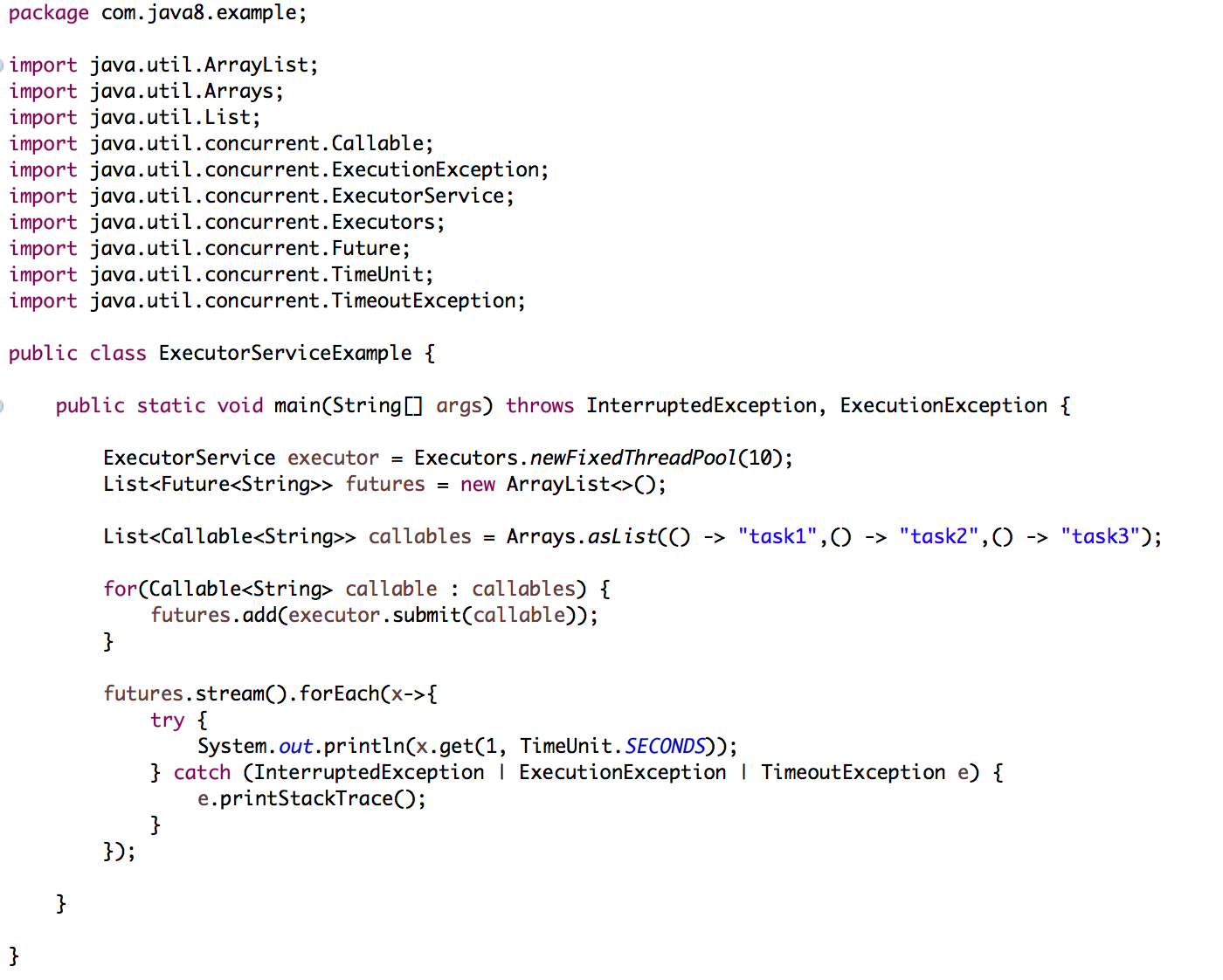 ExecutorService Framework in Java - Javagyansite