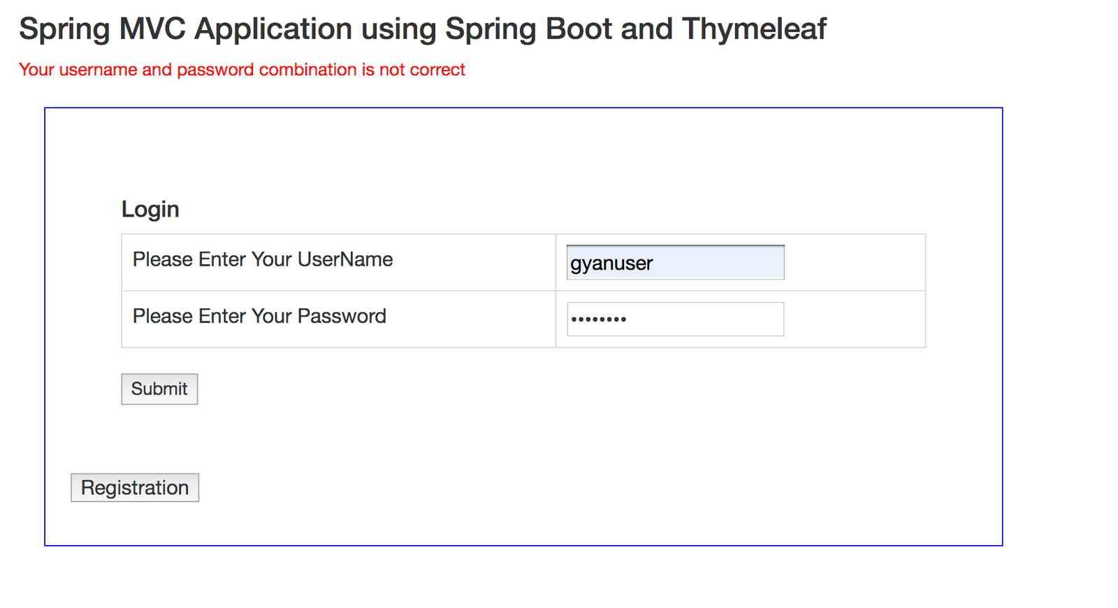 Spring MVC Login Application - Javagyansite