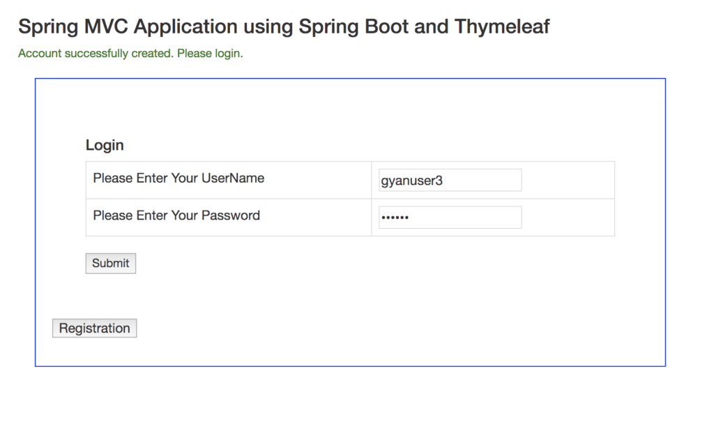 Spring MVC Login Application - Javagyansite