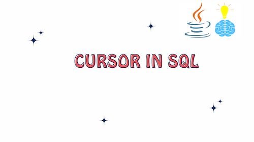 Cursor in SQL